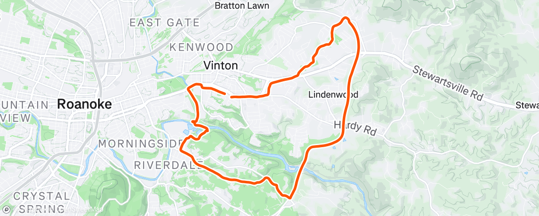 Map of the activity, Rain run