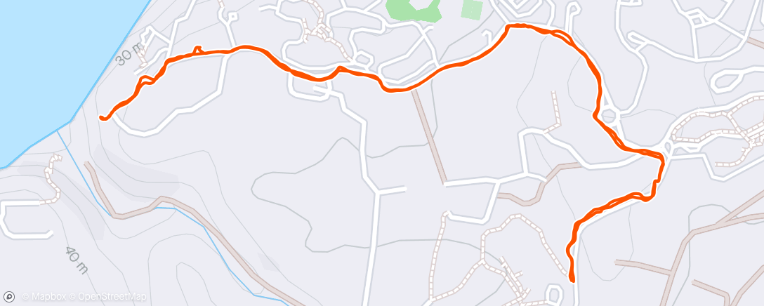 Map of the activity, Morning walk at AYana resort