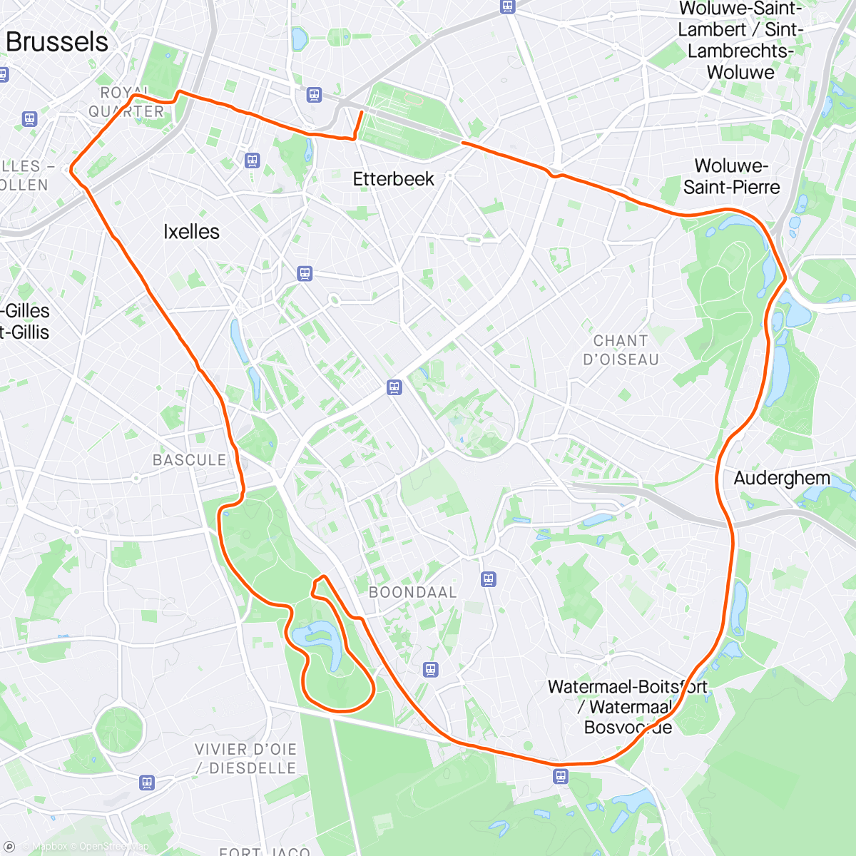 Карта физической активности (20 KM BRUXELLES RACE 💪 in 1h:26’:19” - pace of 4’:19”/km with 175 m elevation ❤️ Running with 43252 runners was incredibile 🤩)