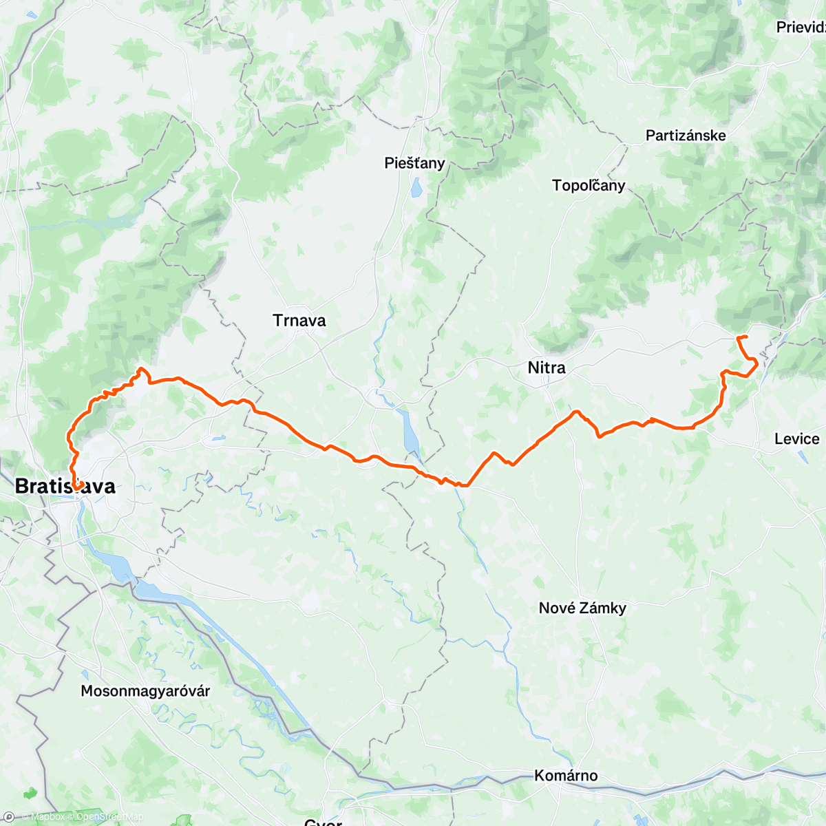 Map of the activity, Non-race thought Slovakia. Dzień 1.