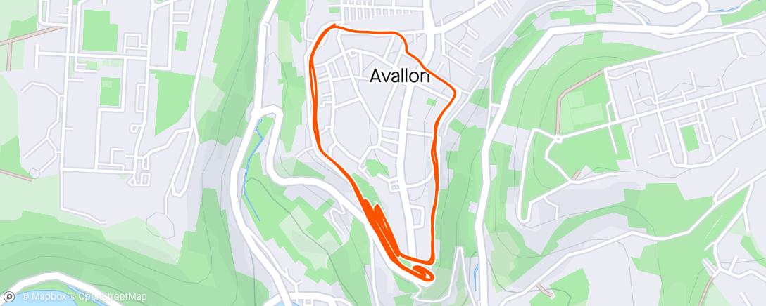 Map of the activity, Course à pied dans l'après-midi