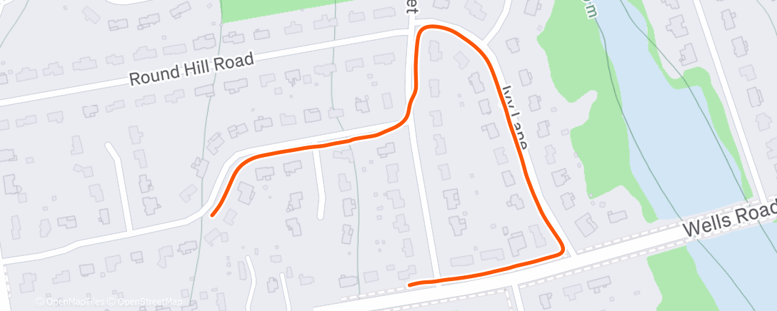 Map of the activity, Morning Run