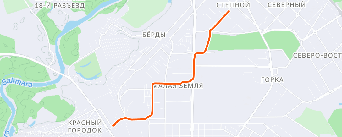 Map of the activity, Утренний велозаезд