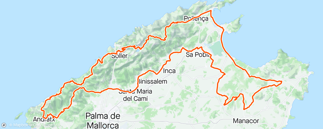 Map of the activity, Mallorca 312