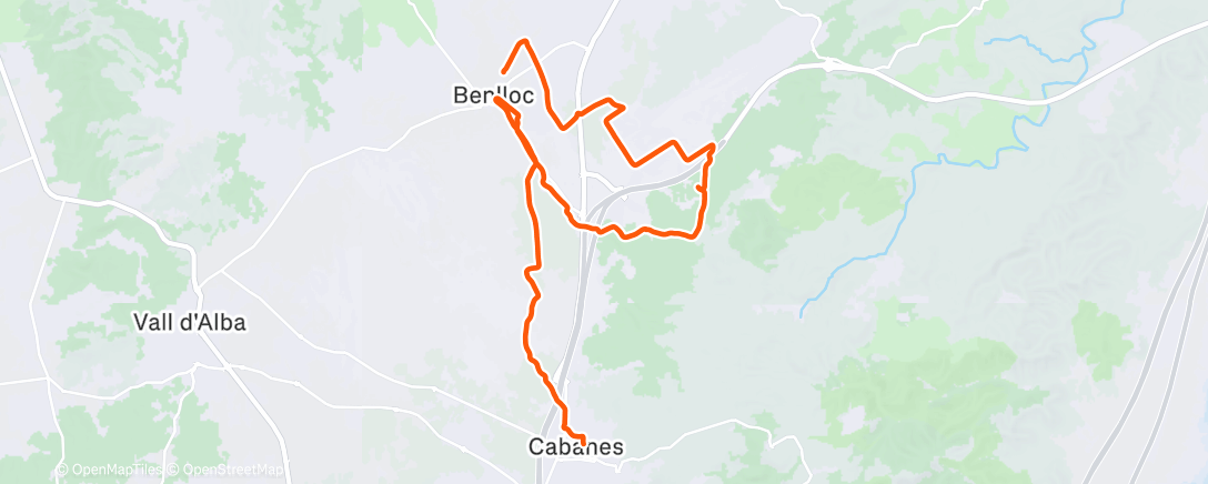 Map of the activity, RATAFIA día  de Les Casetes