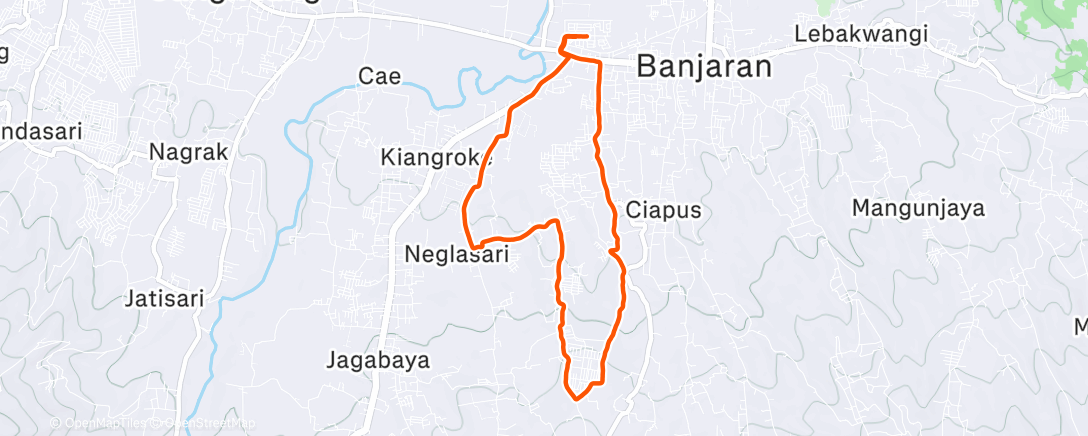 Map of the activity, Morning Trail Run