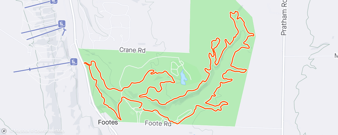 Map of the activity, First mtb ride of the year w/ Lance
