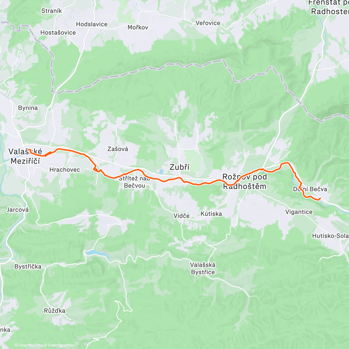 Map of the activity, Afternoon Mountain Bike Ride