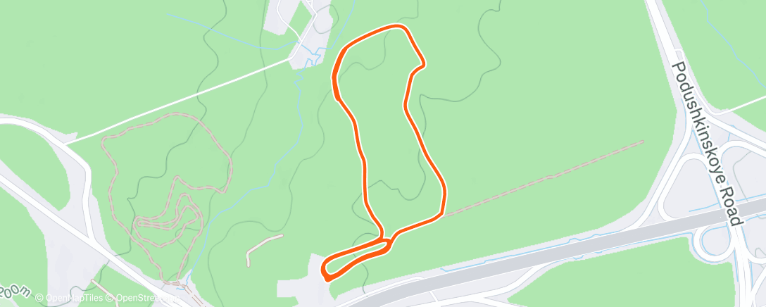 Карта физической активности (Северный лыжный заезд (вечер))