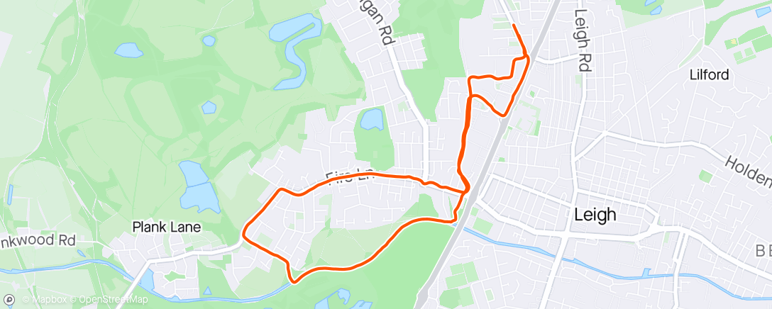 Map of the activity, First run in weeks after a bad knee injury.