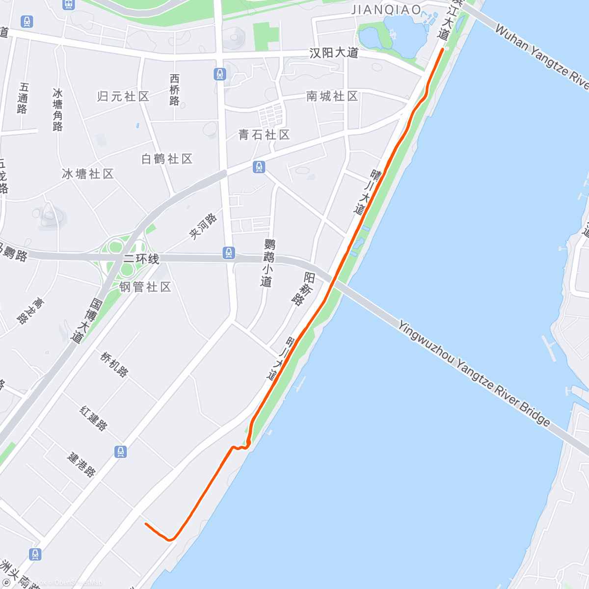 Map of the activity, Evening Run