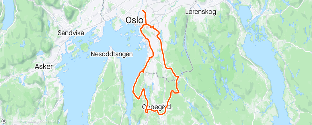 Map of the activity, Langhus m/ Svartskog
