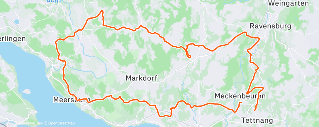 Map of the activity, Mittagsradfahrt