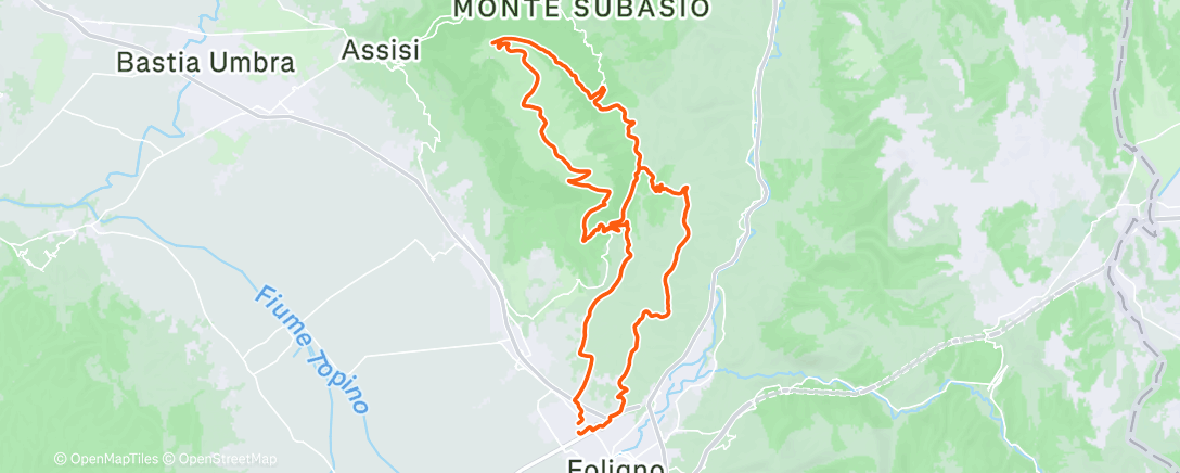 Map of the activity, Lunch Mountain Bike Ride