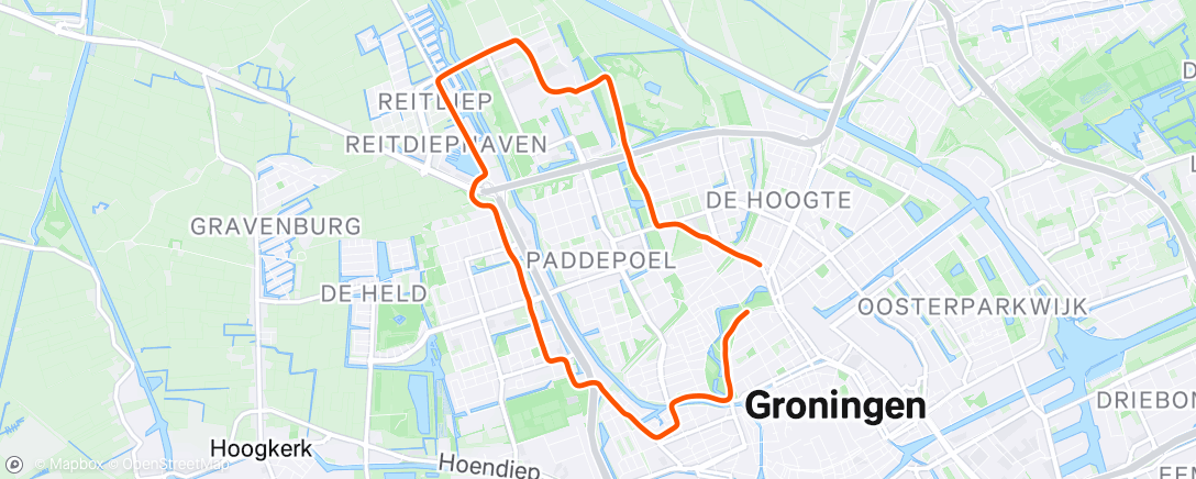 Map of the activity, Ochtendloop