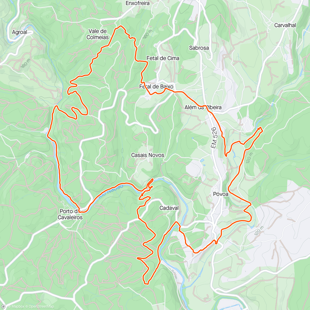 Mapa da atividade, Trail do Vale 3.ªedição 17K