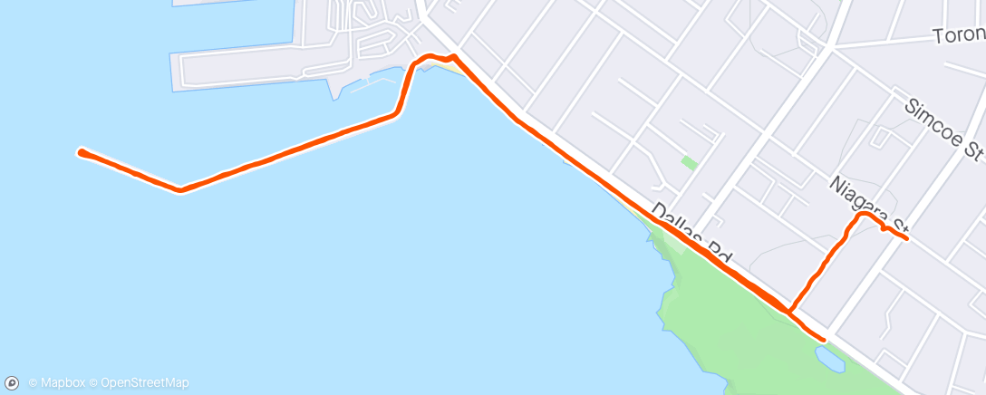 Map of the activity, Tuesday Morning Walk