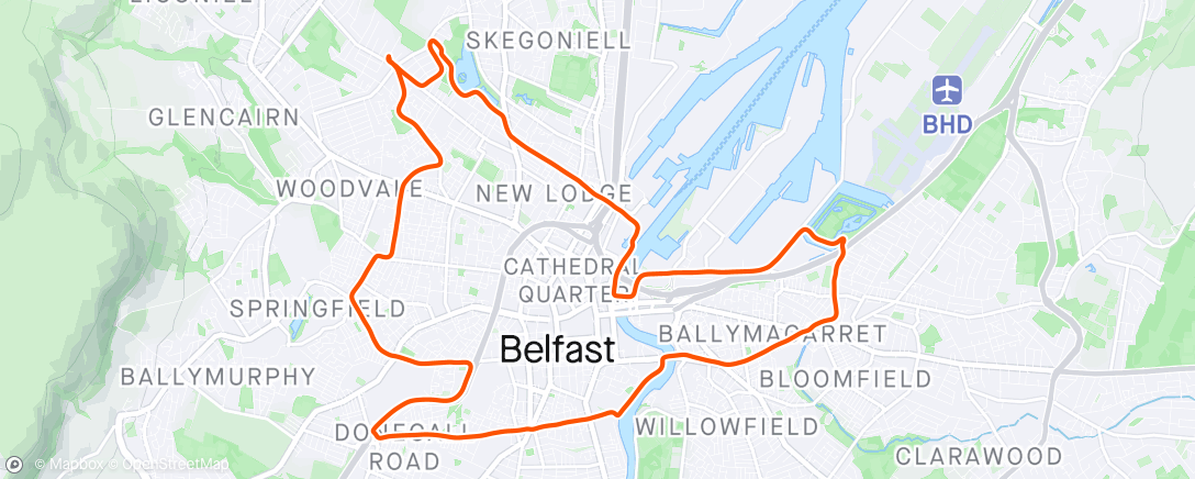 Mapa da atividade, Lap of Belfast 20k