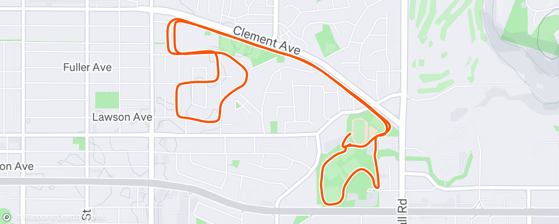 Map of the activity, Morning Run