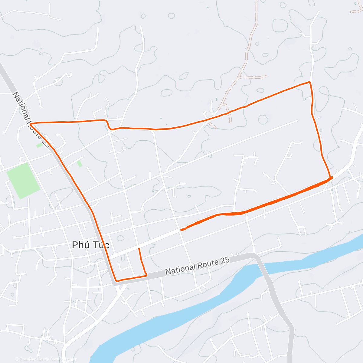 Map of the activity, Morning Run