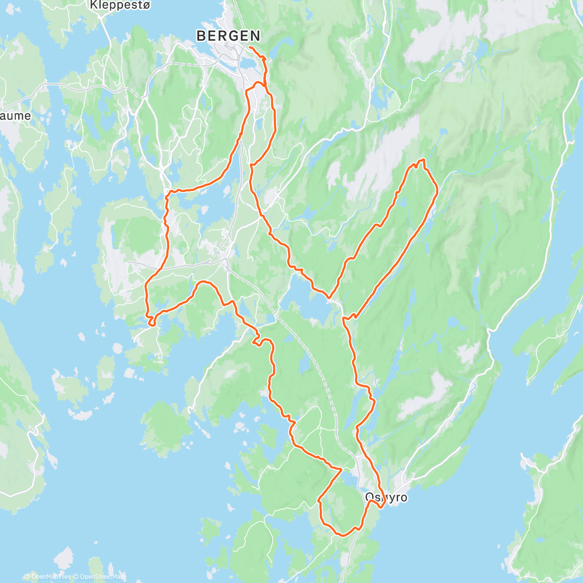 Map of the activity, UNO ride