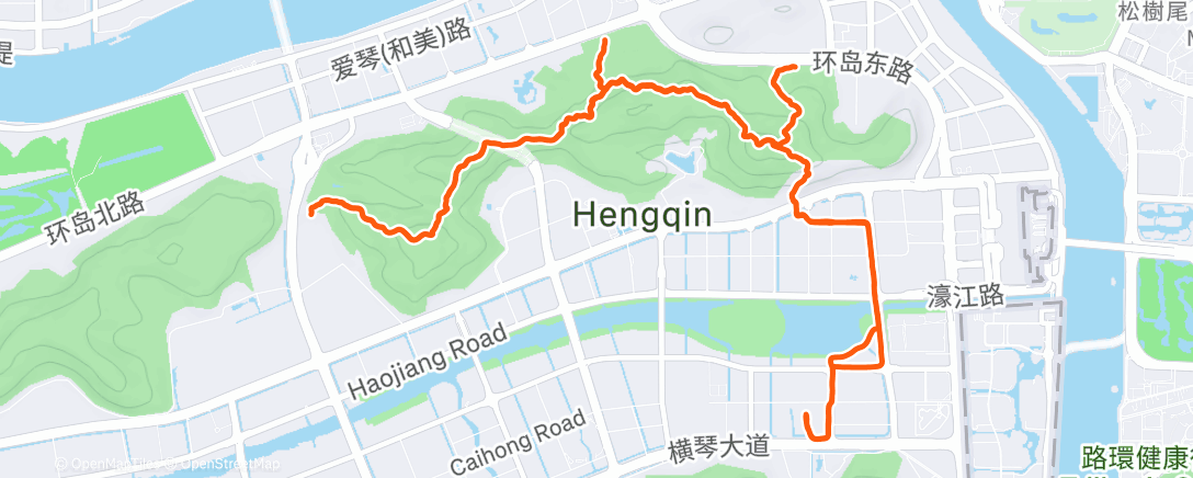 Map of the activity, 越野跑（上午）