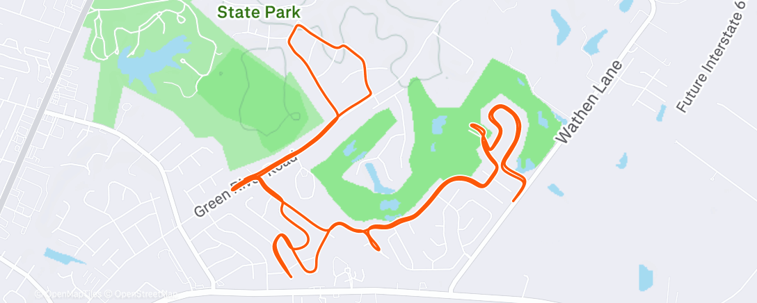 Map of the activity, Morning Run