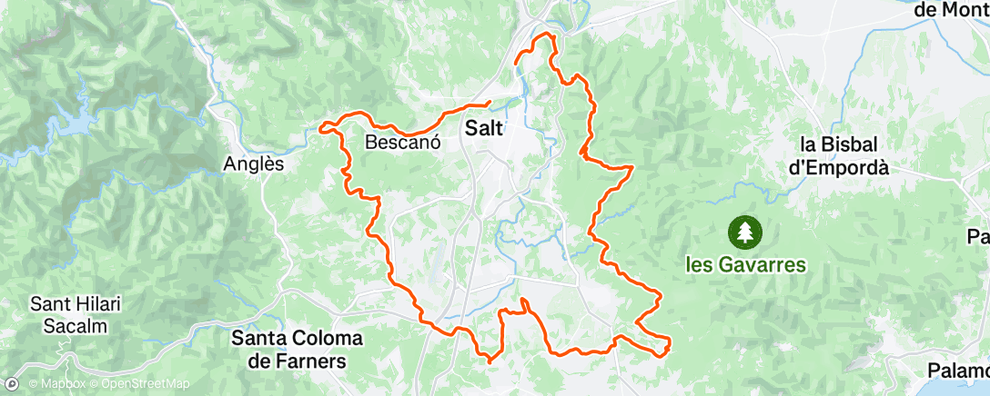Map of the activity, Bicicleta por la mañana