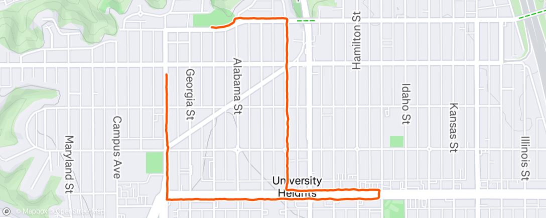 Map of the activity, Afternoon Hike