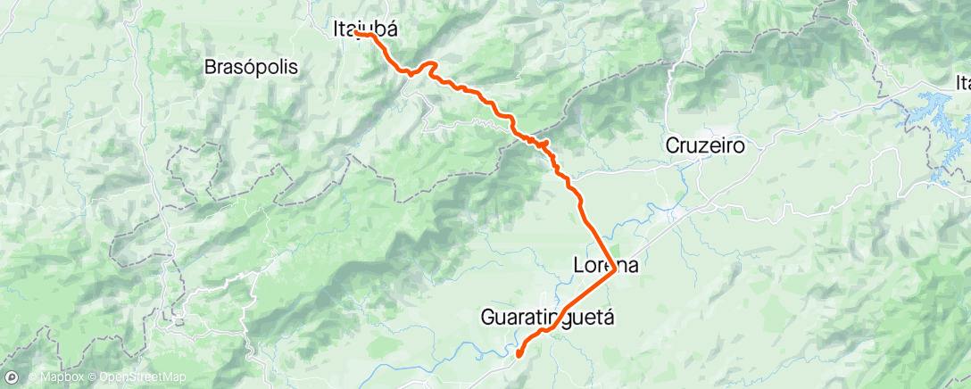 Map of the activity, 3° dia com chegada em Aparecida