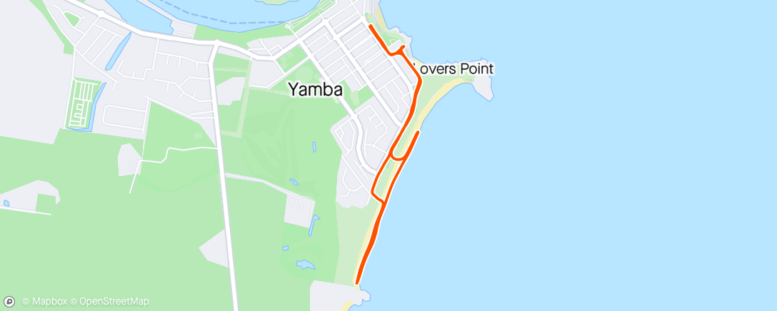 Map of the activity, Trot before travel - bye Yamba