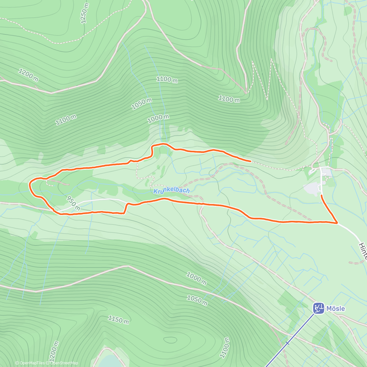 Map of the activity, Morning Hike