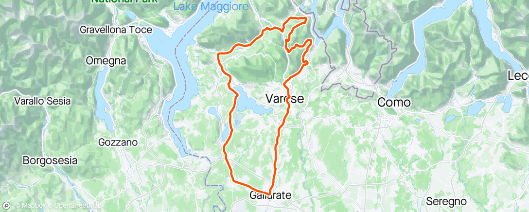 Map of the activity, Giro mattutino Alpe Tedesco Marzio