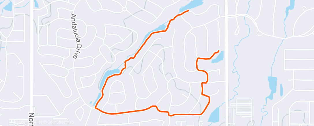 Map of the activity, Morning Walk