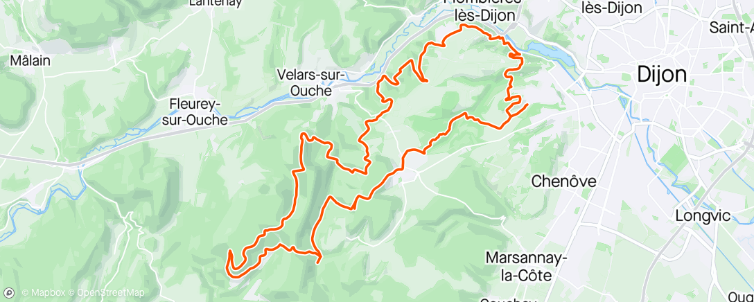 Map of the activity, Trail, de la chouette