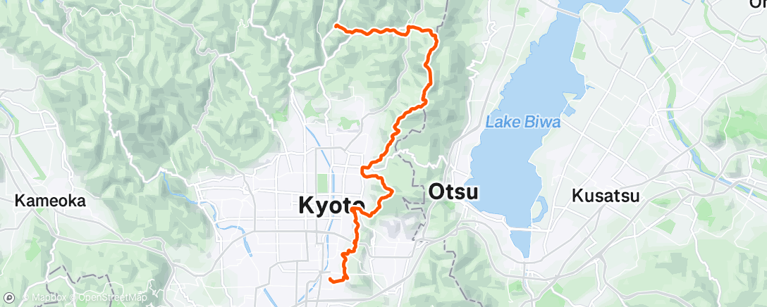 Map of the activity, 朝のトレイルランニング