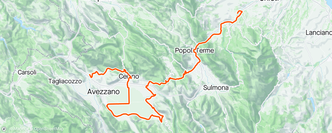 Map of the activity, Il Giro d'Abruzzo #2