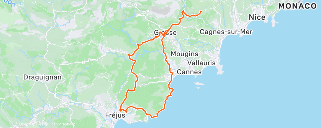 Map of the activity, Sortie vélo le matin