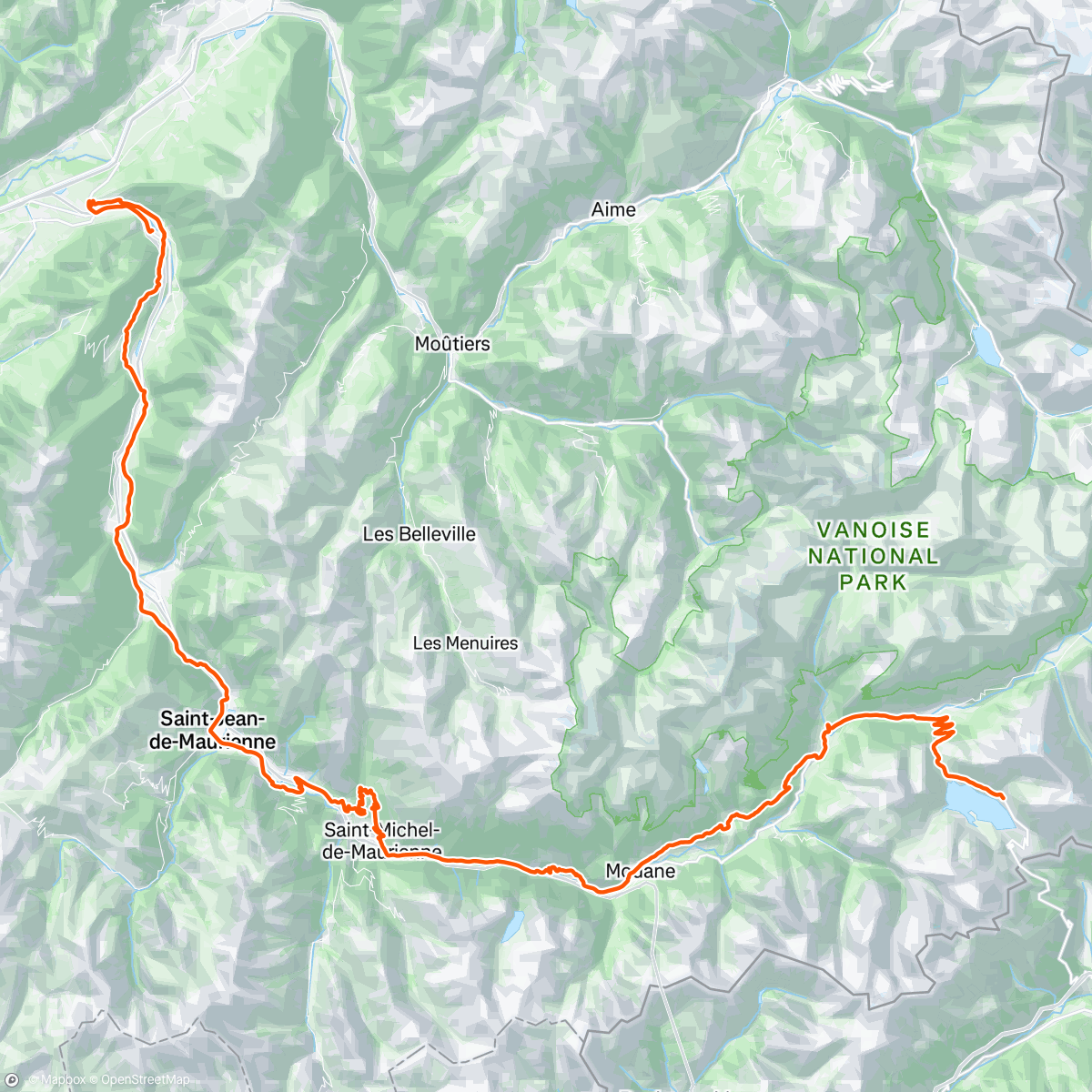 Map of the activity, Dernier jour de course sur route