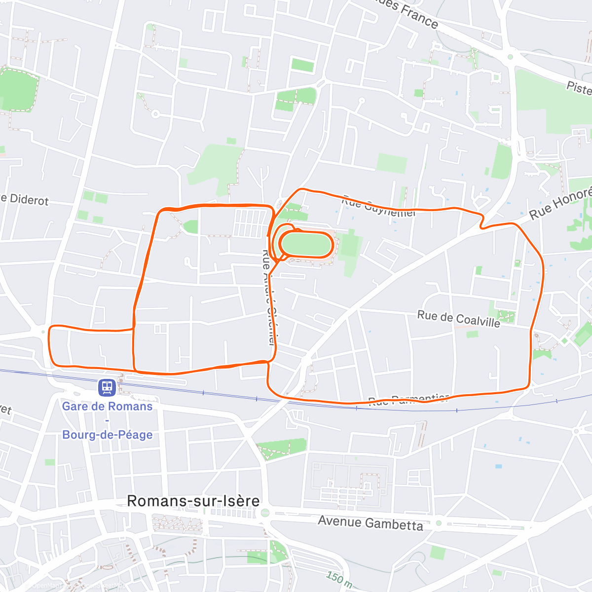 Map of the activity, PLUIE BATTANTE, FROID.... C'est l'hiver