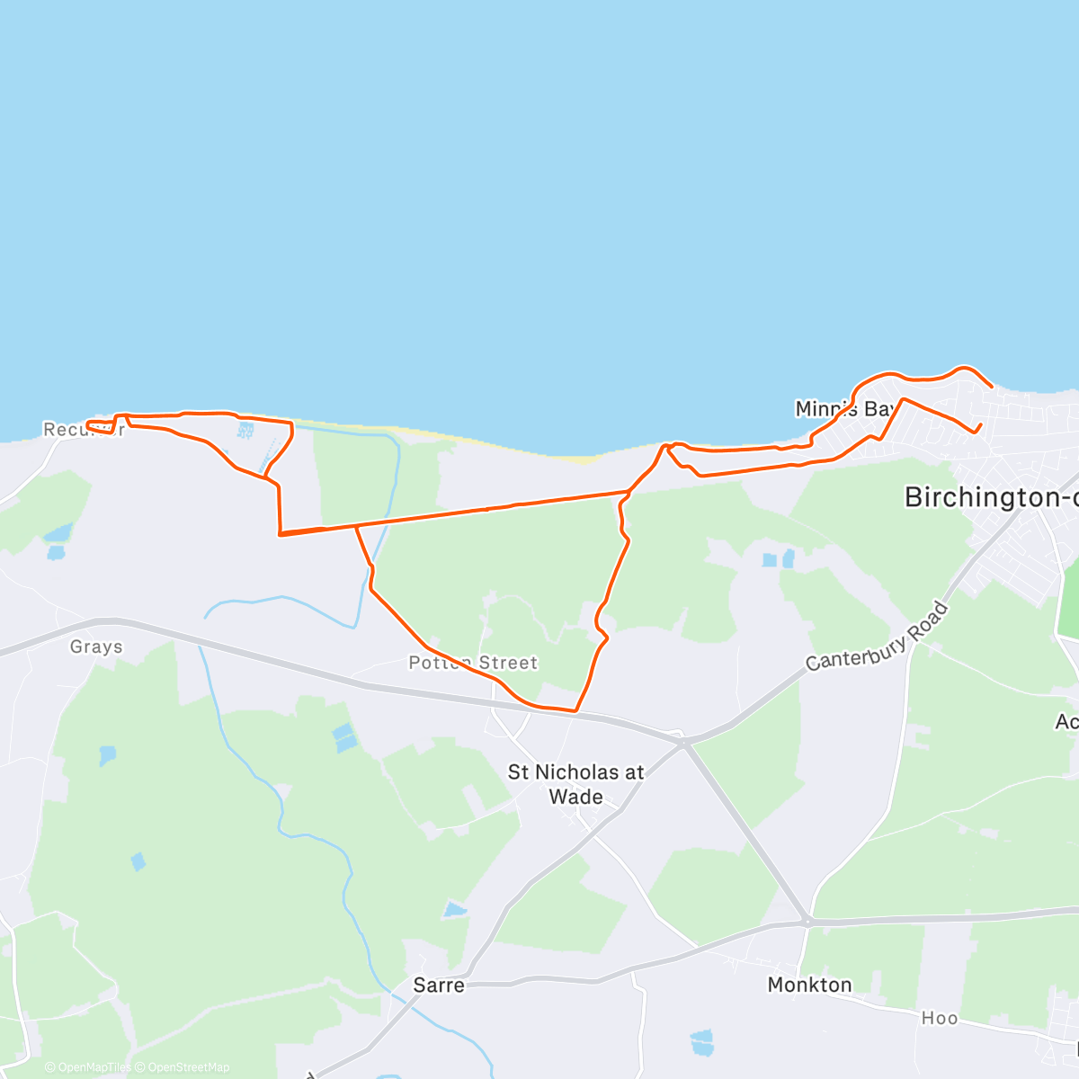 Карта физической активности (Ride over the Marsh on the day Russia bombs Kiev just before peace talks start again.)