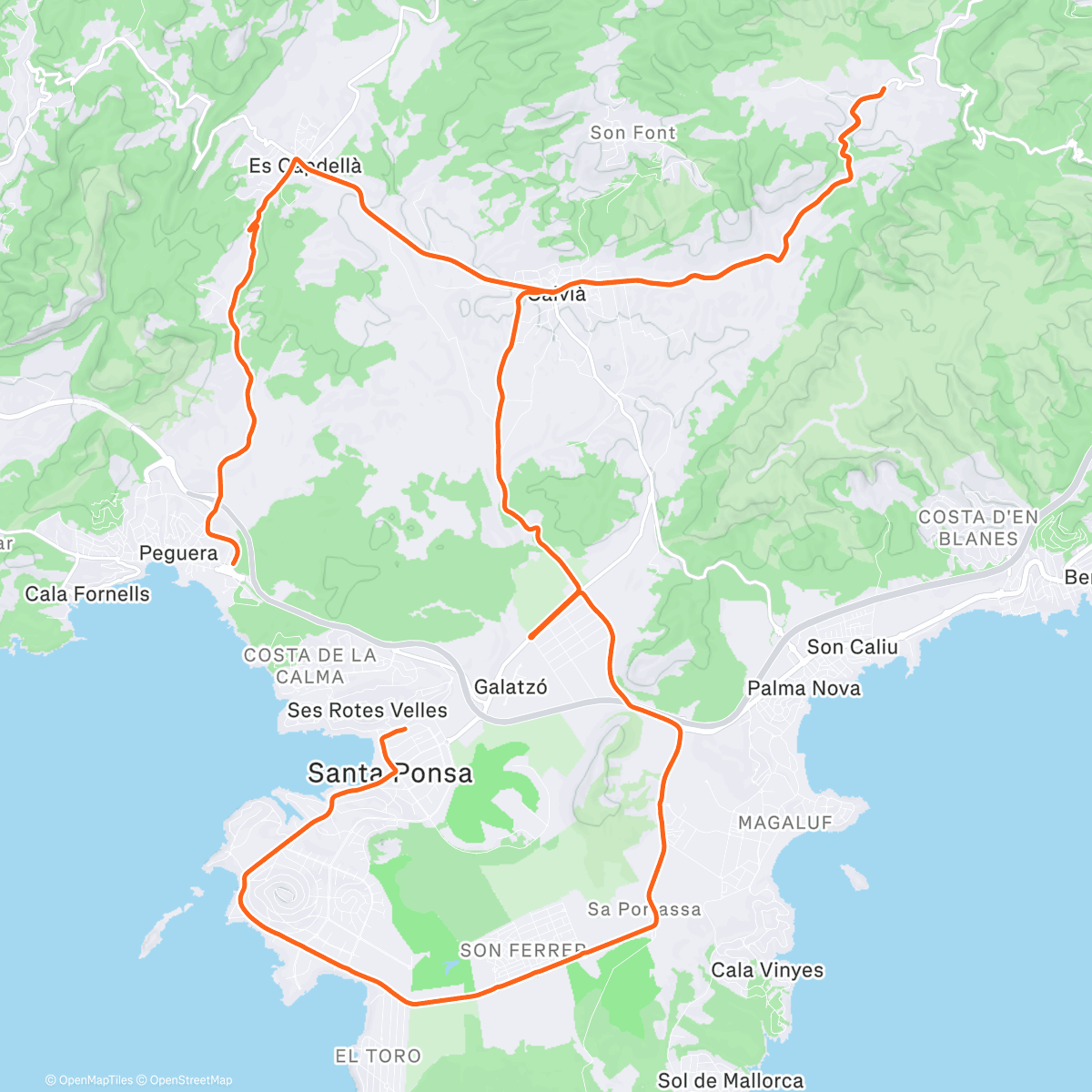 Map of the activity, ROUVY - Challenge Peguera Mallorca 40 km | Spain