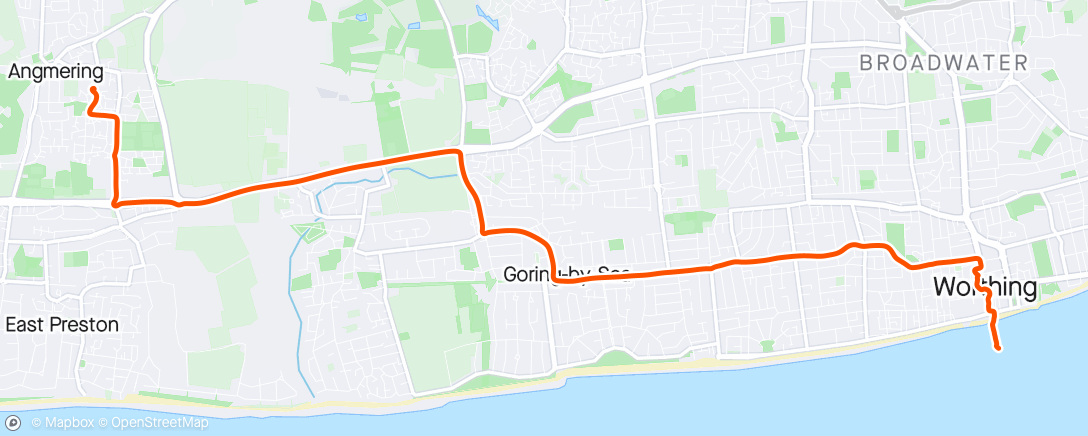 Map of the activity, Forgot to stop the watch walk 🤣