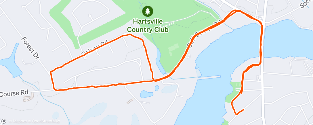 Map of the activity, Hot Run