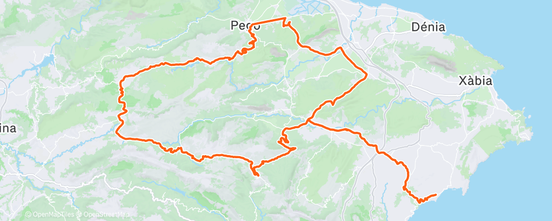 Mapa da atividade, Cycling