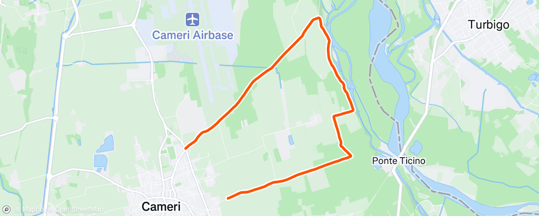Map of the activity, 12 km run with 10x 1’ faster - 1’ slower 🏃🏻‍♀️