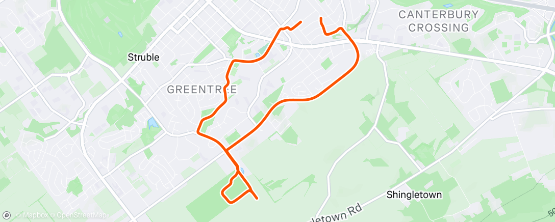 Map of the activity, Afternoon Ride