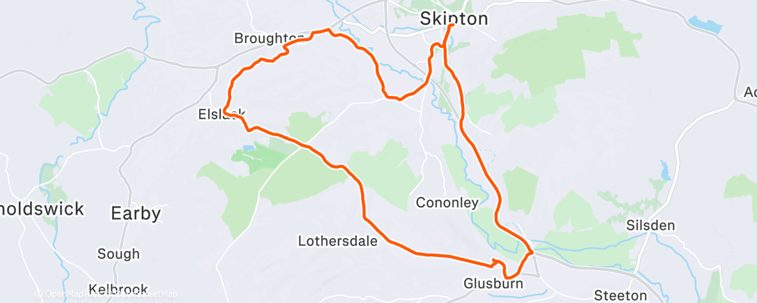 Map of the activity, Morning Ride