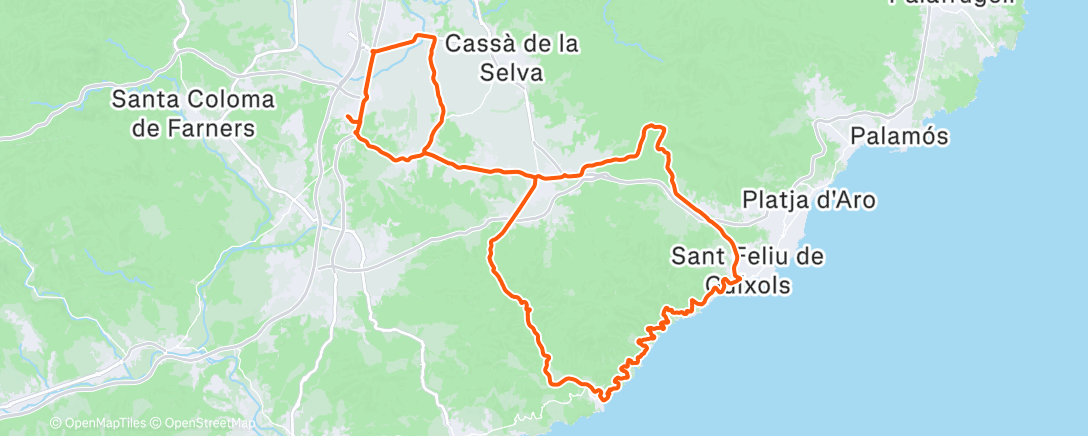 Map of the activity, Morning Ride