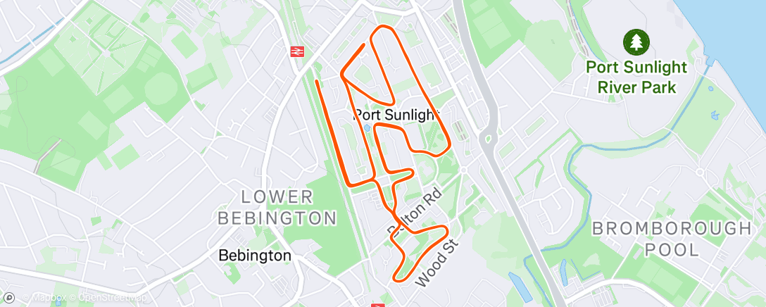 Map of the activity, Port Sunlight 10k